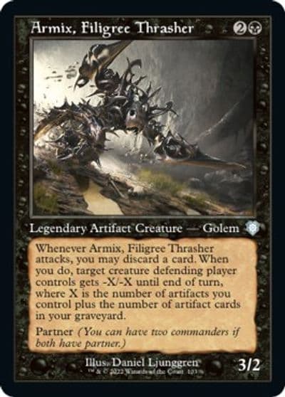 Armix Filigree Thrasher Retro Frame Commander: The Brothers' War Magic card