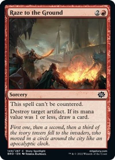 Raze to the Ground The Brothers' War Magic card