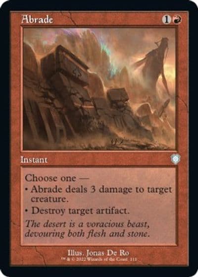 Abrade Retro Frame Commander: The Brothers' War Magic card