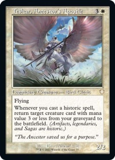 Teshar Ancestors Apostle Retro Frame Commander: The Brothers' War Magic card