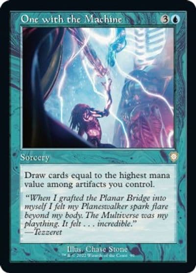 One with the Machine Retro Frame Commander: The Brothers' War Magic card