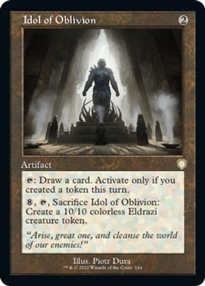 Idol of Oblivion Retro Frame Commander: The Brothers' War Magic card