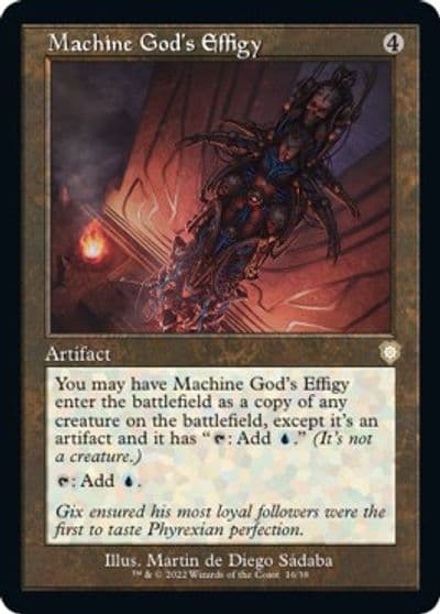 Machine Gods Effigy Retro Frame Commander: The Brothers' War Magic card