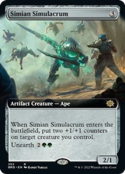 Simian Simulacrum Extended Art The Brothers' War Magic card