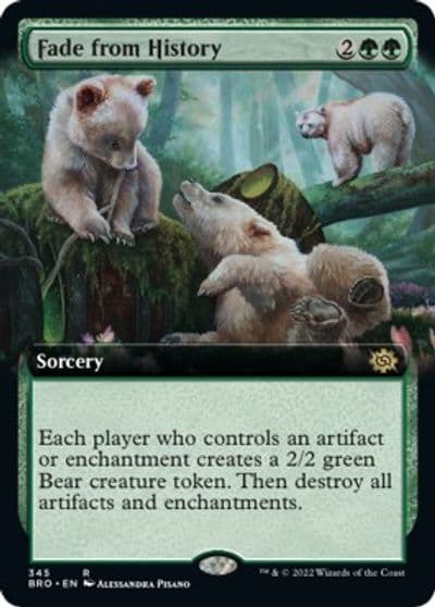 Fade from History Extended Art The Brothers' War Magic card