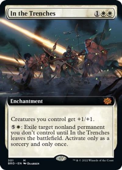 In the Trenches Extended Art The Brothers' War Magic card