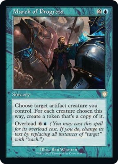 March of Progress Retro Frame Commander: The Brothers' War Magic card