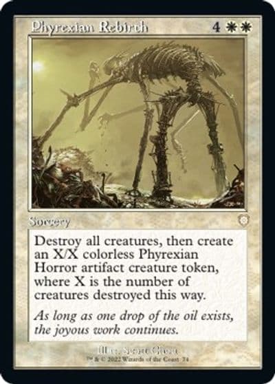 Phyrexian Rebirth Retro Frame Commander: The Brothers' War Magic card