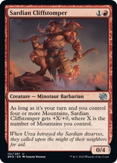 Sardian Cliffstomper The Brothers' War Magic card