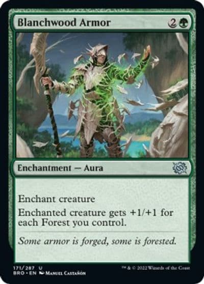 Blanchwood Armor The Brothers' War Magic card