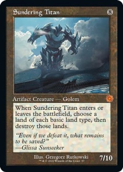 Sundering Titan The Brothers' War: Retro Frame Artifacts Magic card