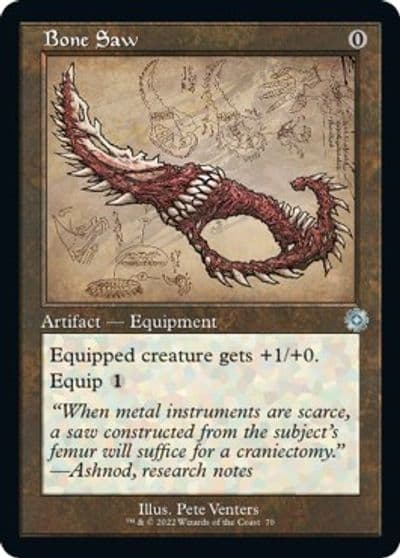 Bone Saw Schematic The Brothers' War: Retro Frame Artifacts Magic card