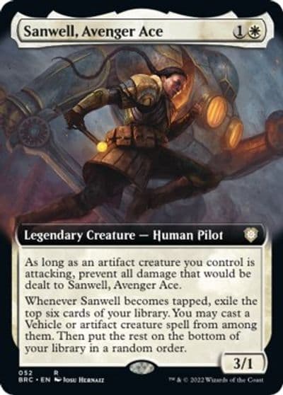 Sanwell Avenger Ace Extended Art Commander: The Brothers' War Magic card