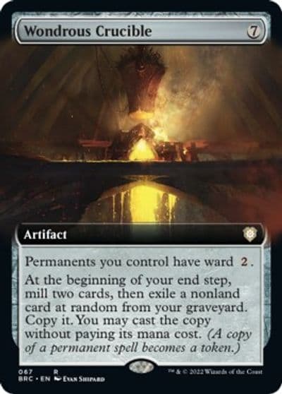 Wondrous Crucible Extended Art Commander: The Brothers' War Magic card