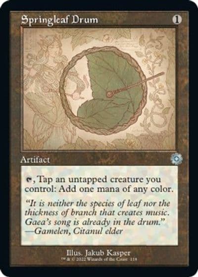 Springleaf Drum Schematic The Brothers' War: Retro Frame Artifacts Magic card