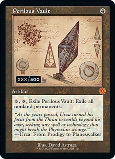 Perilous Vault Schematic Serial Numbered The Brothers' War: Retro Frame Artifacts Magic card
