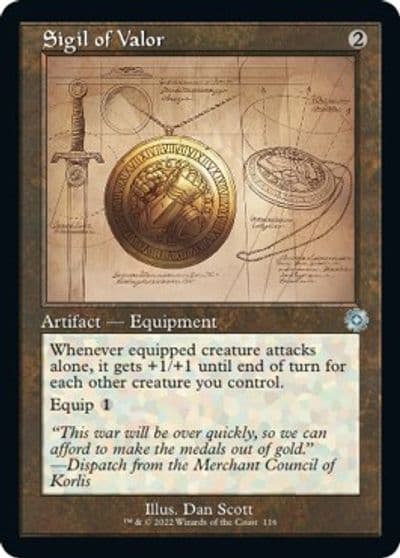 Sigil of Valor Schematic The Brothers' War: Retro Frame Artifacts Magic card