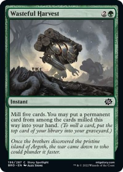 Wasteful Harvest The Brothers' War Magic card