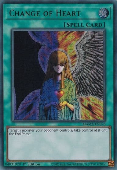 Change of Heart Ultra Pharaohs Rare Magnificent Mavens Yu-Gi-Oh! card