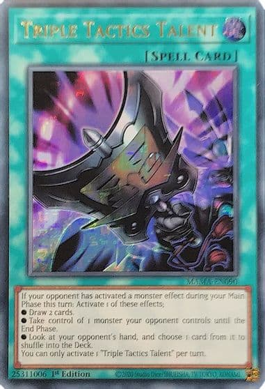Triple Tactics Talent Ultra Pharaohs Rare Magnificent Mavens Yu-Gi-Oh! card