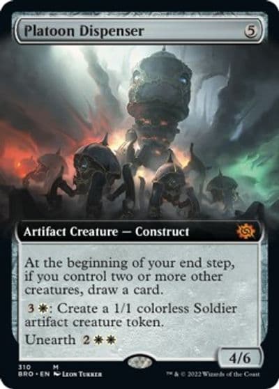 Platoon Dispenser Extended Art The Brothers' War Magic card