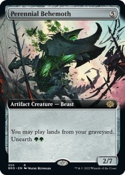 Perennial Behemoth Extended Art The Brothers' War Magic card