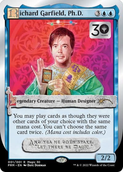 Richard Garfield PhD 30th Anniversary Promos Magic card