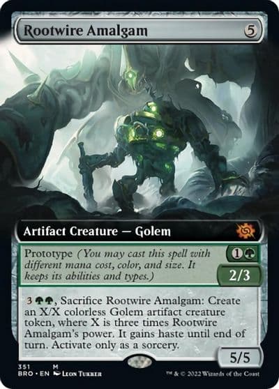 Rootwire Amalgam Extended Art The Brothers' War Magic card