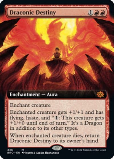 Draconic Destiny Extended Art The Brothers' War Magic card