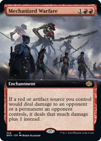 Mechanized Warfare Extended Art The Brothers' War Magic card