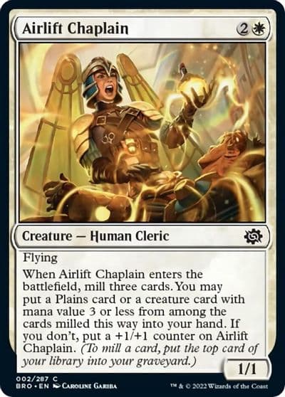 Airlift Chaplain The Brothers' War Magic card