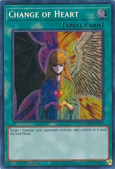 Change of Heart Secret Pharaohs Rare Magnificent Mavens Yu-Gi-Oh! card