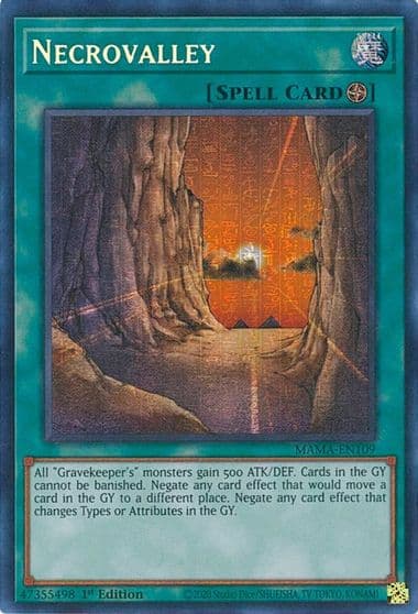 Necrovalley Secret Pharaohs Rare Magnificent Mavens Yu-Gi-Oh! card