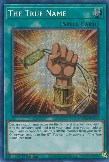 The True Name Secret Pharaohs Rare Magnificent Mavens Yu-Gi-Oh! card