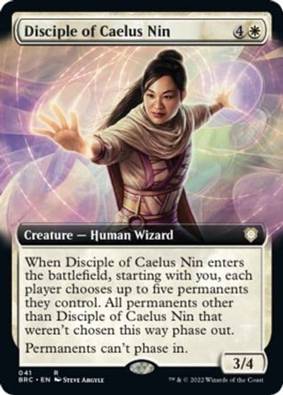 Disciple of Caelus Nin Extended Art Commander: The Brothers' War Magic card