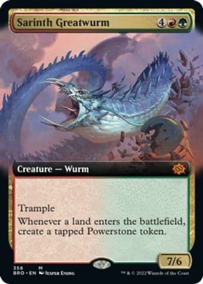 Sarinth Greatwurm Extended Art The Brothers' War Magic card