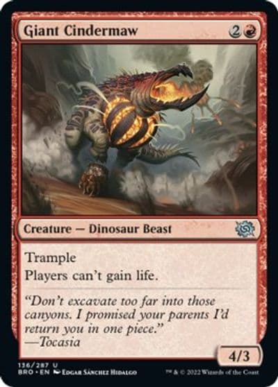 Giant Cindermaw The Brothers' War Magic card