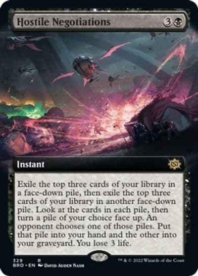 Hostile Negotiations Extended Art The Brothers' War Magic card