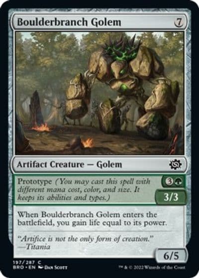 Boulderbranch Golem The Brothers' War Magic card