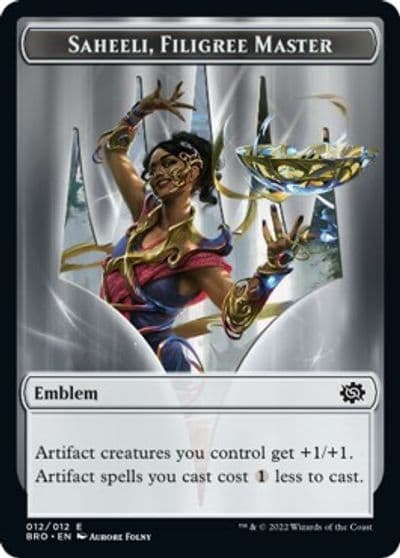 Emblem Saheeli Filigree Master The Brothers' War Magic card