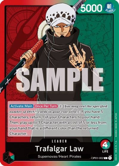 Trafalgar Law 002 Romance Dawn One Piece card