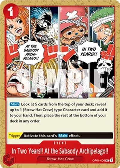 In Two Years At the Sabaody Archipelago Romance Dawn One Piece card
