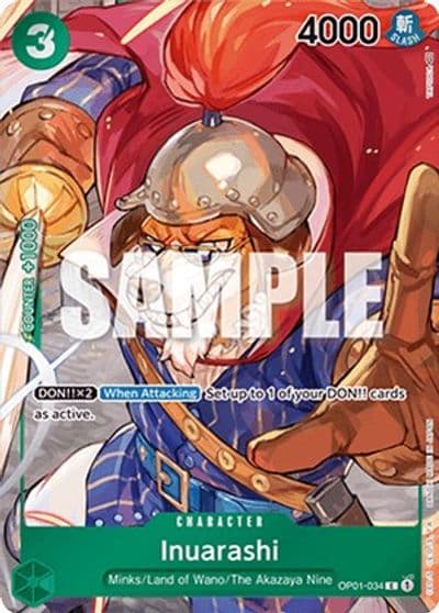 Inuarashi Box Topper Romance Dawn One Piece card