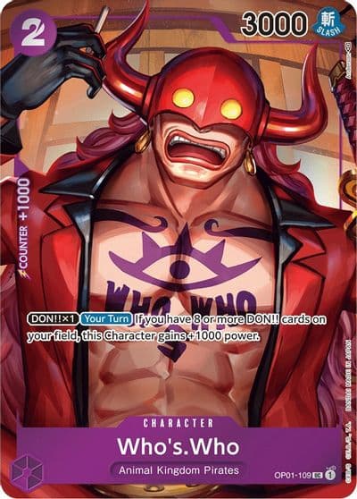 WhosWho Box Topper Romance Dawn One Piece card