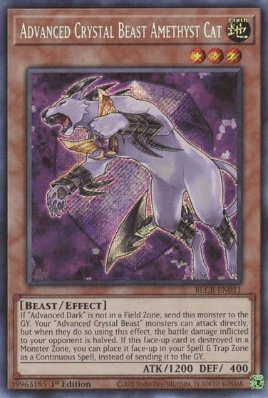 Advanced Crystal Beast Amethyst Cat Battles of Legend: Crystal Revenge Yu-Gi-Oh! card