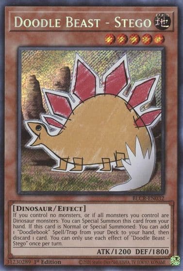 Doodle Beast Stego Battles of Legend: Crystal Revenge Yu-Gi-Oh! card