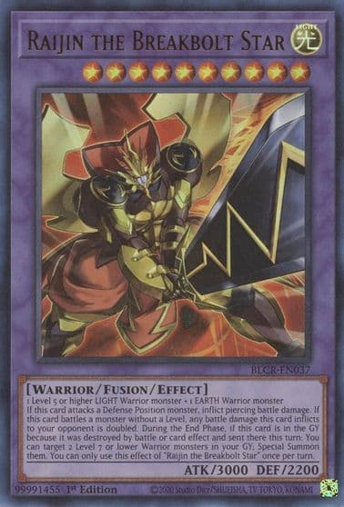 Raijin the Breakbolt Star Battles of Legend: Crystal Revenge Yu-Gi-Oh! card