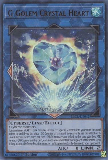 G Golem Crystal Heart Battles of Legend: Crystal Revenge Yu-Gi-Oh! card