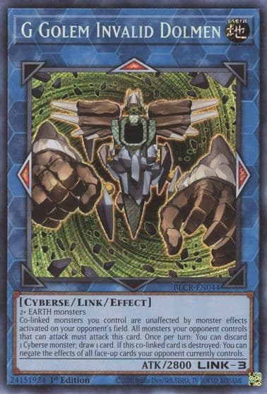 G Golem Invalid Dolmen Battles of Legend: Crystal Revenge Yu-Gi-Oh! card