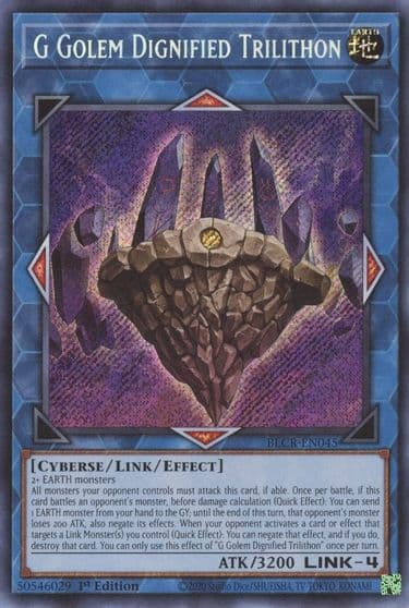 G Golem Dignified Trilithon Battles of Legend: Crystal Revenge Yu-Gi-Oh! card